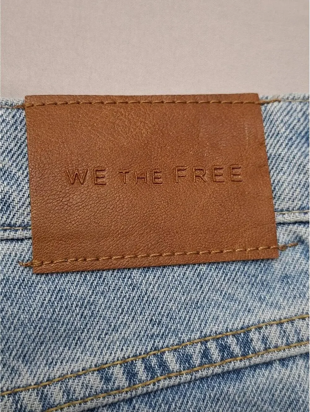 We The Free Jam Session Light Blue Relaxed Fit Denim Capri Jean Shorts